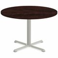 Special-T Table, Round, 42in Dia x 42in, Gray Base/Espresso Top SCTSTAR242BHGES